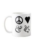 Peace Love And Get Your Guns Up Coffee Mug