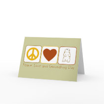 Peace, Love and Groundhog Day Greeting Card