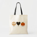 Peace, Love And Halloween Bag bag