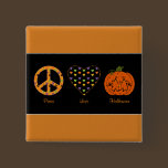 Peace, Love And Halloween Button buttons