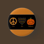 Peace, Love And Halloween Button buttons