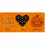 Peace, Love And Halloween Ornament Acrylic Cut Outs