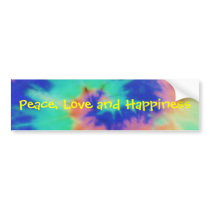 Peace, Love and Happiness-Bumper Sticker bumper stickers