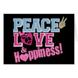 Peace Love and Happiness Greeting Cards
