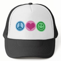 Peace Love and Happiness Hats