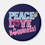 Peace Love and Happiness Magnet
