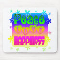 Peace, Love and Happiness Mousepad by CreamOfTheCrop Peace, Love and Happiness Mousepad