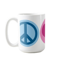 Peace Love and Happiness mugs by SoCalTeeShirts Peace Love and Happiness mugs