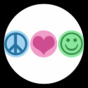 Peace Love and Happiness stickers