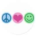 Peace Love and Happiness stickers