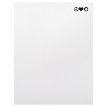 Peace Love and Health Care black letterhead