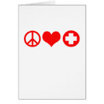 Peace Love and Health Care red cards