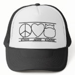 Peace Love and Hippos hats