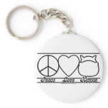 Peace Love and Hippos Keychains