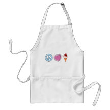 Peace Love and Ice Cream Aprons