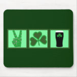 Peace,love and Irish beer Mouse Mats
