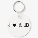 peace love and jb keychains