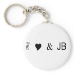 peace love and jb key chains