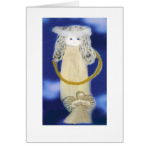 Peace, love and joy angels christmas card
