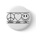 Peace Love and Joy buttons