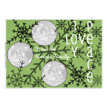 Peace Love and Joy Christmas Card Invitation