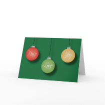 Peace, Love and Joy Christmas Holiday Card