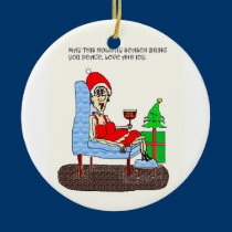 PEACE LOVE AND JOY HOT MAMA CHRISTMAS ORNAMENT ornaments