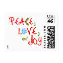 Peace, Love, and Joy stamp
