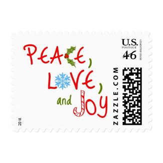 Peace, Love, and Joy stamp