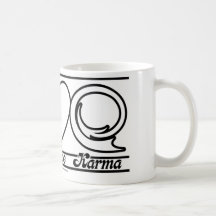 Peace Love and Karma Coffee Mug
