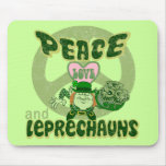 Peace Love and Leprechauns Mousepads