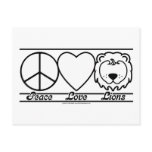 Peace Love and Lions Postcards