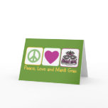 Peace, Love and Mardi Gras cards