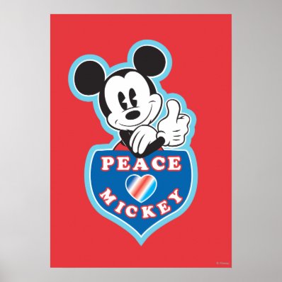 Peace Love and Mickey Poster
