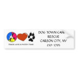 Peace, Love, and Muddy Paws Bumper Stickers