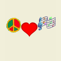 Peace, Love and MUSIC t-shirts by malibuitalian Peace, Love and MUSIC t-shirts