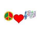 Peace, Love and MUSIC T Shirt