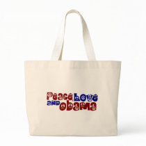 Peace Love And Obama Tote Bags