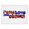 Peace Love And Obama cards