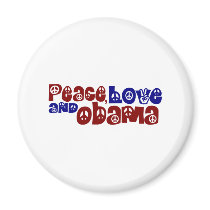 Peace Love And Obama Magnets