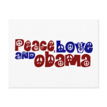 Peace Love And Obama Post Cards