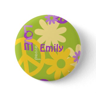 Peace Love and Party button