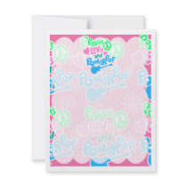 Peace, Love and Powerpop invitations by Retrofort Peace, Love and Powerpop invitations