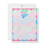 Peace, Love and Powerpop Personalized Invitations