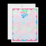 Peace, Love and Powerpop Personalized Invitations