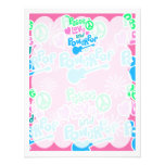 Peace, Love and Powerpop Personalized Invitations