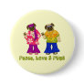 Peace, Love and Pugs Buttons