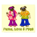 Peace Love and Pugs Posters posters
