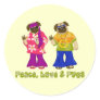 Peace, Love and Pugs Stickers
