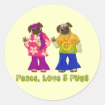 Peace, Love and Pugs Stickers